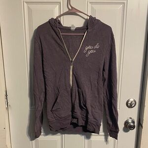 August Ink “You Do You” Purple Zip-Up Hoodie